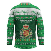 Wales Christmas Hockey Jersey Cymru Dragon Nadolig Llawen - Wonder Print Shop