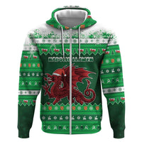 Wales Christmas Hoodie Cymru Dragon Nadolig Llawen - Wonder Print Shop