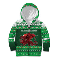 Wales Christmas Kid Hoodie Cymru Dragon Nadolig Llawen - Wonder Print Shop