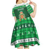 Wales Christmas Kid Short Sleeve Dress Cymru Dragon Nadolig Llawen - Wonder Print Shop