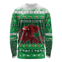 Wales Christmas Long Sleeve Shirt Cymru Dragon Nadolig Llawen - Wonder Print Shop