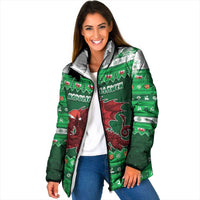 Wales Christmas Padded Jacket Cymru Dragon Nadolig Llawen - Wonder Print Shop