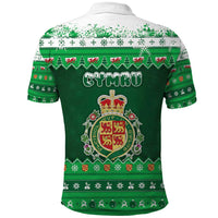 Wales Christmas Polo Shirt Cymru Dragon Nadolig Llawen - Wonder Print Shop