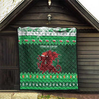Wales Christmas Quilt Cymru Dragon Nadolig Llawen - Wonder Print Shop