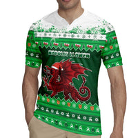 Wales Christmas Rugby Jersey Cymru Dragon Nadolig Llawen - Wonder Print Shop