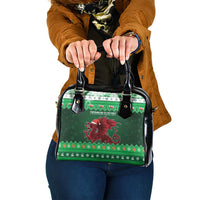 Wales Christmas Shoulder Handbag Cymru Dragon Nadolig Llawen - Wonder Print Shop