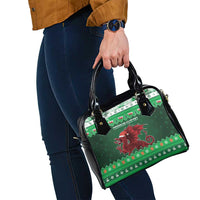 Wales Christmas Shoulder Handbag Cymru Dragon Nadolig Llawen - Wonder Print Shop
