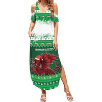 Wales Christmas Summer Maxi Dress Cymru Dragon Nadolig Llawen - Wonder Print Shop
