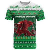 Wales Christmas T Shirt Cymru Dragon Nadolig Llawen - Wonder Print Shop
