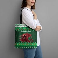 Wales Christmas Tote Bag Cymru Dragon Nadolig Llawen - Wonder Print Shop