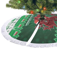 Wales Christmas Tree Skirt Cymru Dragon Nadolig Llawen - Wonder Print Shop