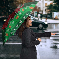 Wales Christmas Umbrella Cymru Dragon Nadolig Llawen - Wonder Print Shop