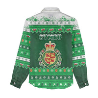 Wales Christmas Women Casual Shirt Cymru Dragon Nadolig Llawen - Wonder Print Shop