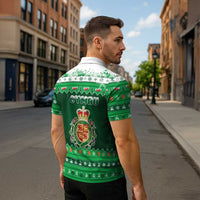Wales Christmas Zipper Polo Shirt Cymru Dragon Nadolig Llawen - Wonder Print Shop