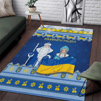 Ukraine Christmas Area Rug Ded Moroz And Snegurochka - Wonder Print Shop