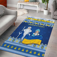Ukraine Christmas Area Rug Ded Moroz And Snegurochka - Wonder Print Shop