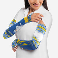Ukraine Christmas Arm Sleeves Ded Moroz And Snegurochka - Wonder Print Shop