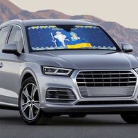 Ukraine Christmas Auto Sun Shade Ded Moroz And Snegurochka - Wonder Print Shop