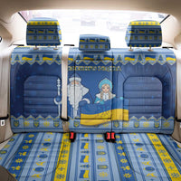 Ukraine Christmas Back Car Seat Cover Ded Moroz And Snegurochka - Wonder Print Shop