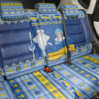 Ukraine Christmas Back Car Seat Cover Ded Moroz And Snegurochka - Wonder Print Shop