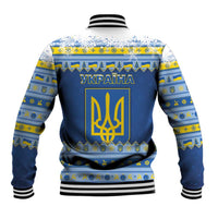 Ukraine Christmas Baseball Jacket Ded Moroz And Snegurochka - Wonder Print Shop