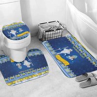 Ukraine Christmas Bathroom Set Ded Moroz And Snegurochka - Wonder Print Shop