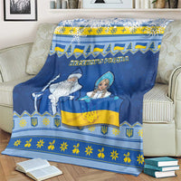 Ukraine Christmas Blanket Ded Moroz And Snegurochka - Wonder Print Shop