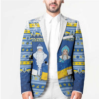 Ukraine Christmas Blazer Ded Moroz And Snegurochka - Wonder Print Shop