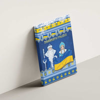 Ukraine Christmas Canvas Wall Art Ded Moroz And Snegurochka - Wonder Print Shop
