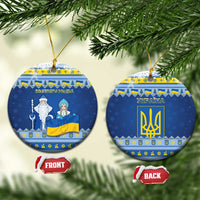 Ukraine Christmas Ceramic Ornament Ded Moroz And Snegurochka - Wonder Print Shop