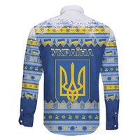 Ukraine Christmas Family Matching Long Sleeve Bodycon Dress and Hawaiian Shirt Ded Moroz And Snegurochka - Wonder Print Shop