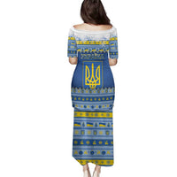 Ukraine Christmas Family Matching Puletasi and Hawaiian Shirt Ded Moroz And Snegurochka - Wonder Print Shop