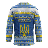 Ukraine Christmas Hockey Jersey Ded Moroz And Snegurochka - Wonder Print Shop