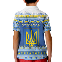 Ukraine Christmas Kid Polo Shirt Ded Moroz And Snegurochka - Wonder Print Shop