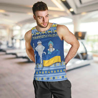 Ukraine Christmas Men Tank Top Ded Moroz And Snegurochka - Wonder Print Shop