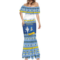 Ukraine Christmas Mermaid Dress Ded Moroz And Snegurochka - Wonder Print Shop