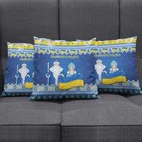 Ukraine Christmas Pillow Cover Ded Moroz And Snegurochka - Wonder Print Shop