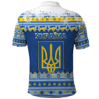 Ukraine Christmas Polo Shirt Ded Moroz And Snegurochka - Wonder Print Shop