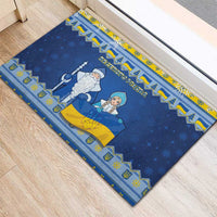 Ukraine Christmas Rubber Doormat Ded Moroz And Snegurochka - Wonder Print Shop