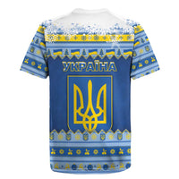 Ukraine Christmas Rugby Jersey Ded Moroz And Snegurochka - Wonder Print Shop
