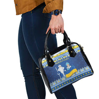 Ukraine Christmas Shoulder Handbag Ded Moroz And Snegurochka - Wonder Print Shop