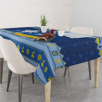 Ukraine Christmas Tablecloth Ded Moroz And Snegurochka - Wonder Print Shop