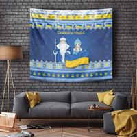 Ukraine Christmas Tapestry Ded Moroz And Snegurochka - Wonder Print Shop