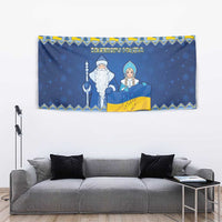Ukraine Christmas Tapestry Ded Moroz And Snegurochka - Wonder Print Shop