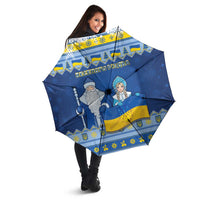 Ukraine Christmas Umbrella Ded Moroz And Snegurochka - Wonder Print Shop