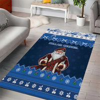 Scotland Christmas Area Rug Scottish Santa Claus - Wonder Print Shop
