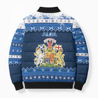 Scotland Christmas Bomber Puffer Jacket Scottish Santa Claus - Wonder Print Shop