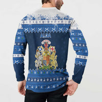 Scotland Christmas Button Sweatshirt Scottish Santa Claus - Wonder Print Shop