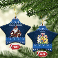 Scotland Christmas Ceramic Ornament Scottish Santa Claus - Wonder Print Shop