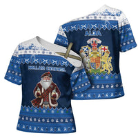 Scotland Christmas Cross Shoulder Shirt Scottish Santa Claus - Wonder Print Shop